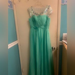 Blue/Green sparkly maxi dress